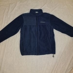 Columbia Zip Up Jacket Fleece Dark Blue Like New